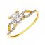 Anillo de compromiso oro amarillo 18k con circonitas 